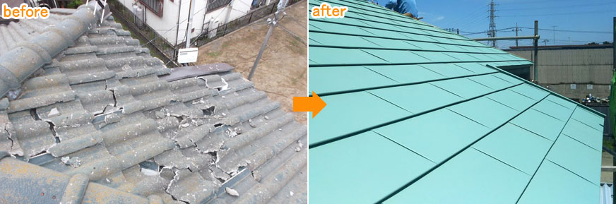 神奈川県寒川町K様邸 屋根修理 外壁塗装 シロアリ被害施工事例